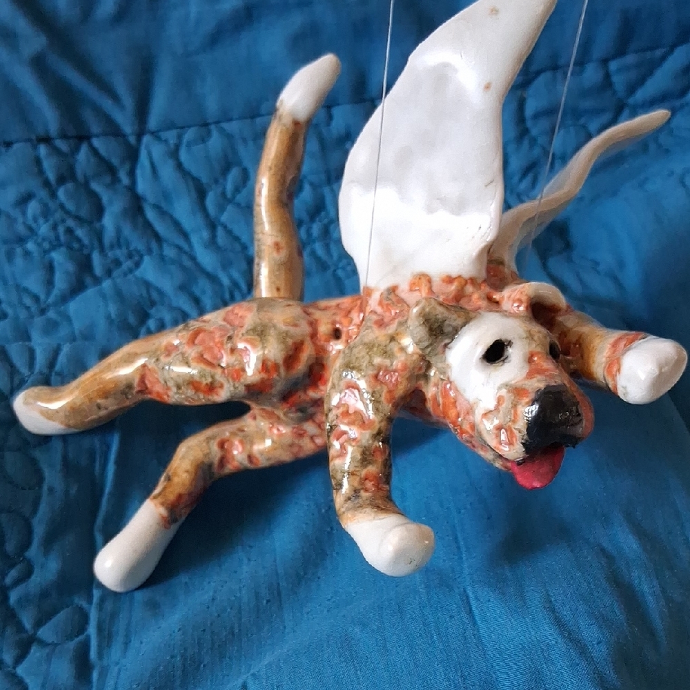 Winged Dog Figurine Paperweight